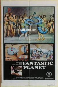 c615 FANTASTIC PLANET one-sheet movie poster '73 sci-fi cartoon!