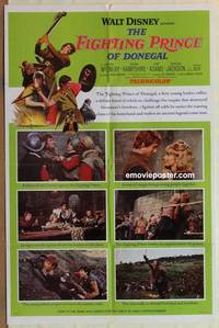 c654 FIGHTING PRINCE OF DONEGAL one-sheet movie poster '66 Walt Disney