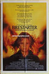 c664 FIRESTARTER one-sheet movie poster '84 very young Drew Barrymore!