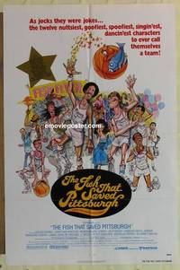 c669 FISH THAT SAVED PITTSBURGH one-sheet movie poster '79 basketball!