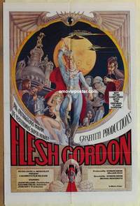 c688 FLESH GORDON one-sheet movie poster '74 sexploitation sci-fi spoof!