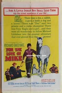 c711 FOR THE LOVE OF MIKE one-sheet movie poster '60 Richard Baseheart