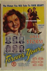 c718 FOREVER YOURS one-sheet movie poster '45 Gale Storm