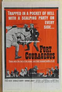 c719 FORT COURAGEOUS one-sheet movie poster '65 Beir, Barry