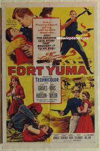 c720 FORT YUMA one-sheet movie poster '55 Peter Graves, John Hudson