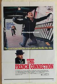 c736 FRENCH CONNECTION one-sheet movie poster '71 Gene Hackman, Scheider
