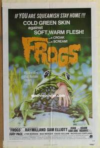 c747 FROGS squeamish style one-sheet movie poster '72 great horror image!