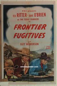 c753 FRONTIER FUGITIVES one-sheet movie poster '45 Tex Ritter