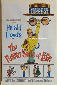 c761 FUNNY SIDE OF LIFE one-sheet movie poster '62 Harold Lloyd