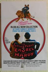 c763 FURTHER PERILS OF LAUREL & HARDY one-sheet movie poster '67 cool!