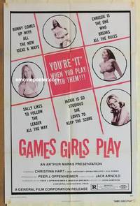 c769 GAMES GIRLS PLAY one-sheet movie poster '75 you're IT when you play!