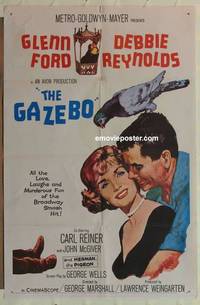 c774 GAZEBO one-sheet movie poster '60 Glenn Ford, Reynolds, Reiner