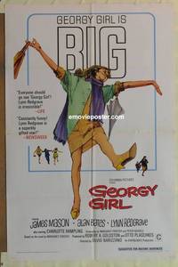 c779 GEORGY GIRL one-sheet movie poster '66 Lynn Redgrave, James Mason