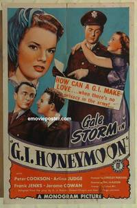 c764 G.I. HONEYMOON one-sheet movie poster '45 Gale Storm