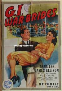c765 G.I. WAR BRIDES one-sheet movie poster '46 World War II, Anna Lee