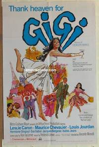 c789 GIGI one-sheet movie poster R66 Leslie Caron, Maurice Chevalier