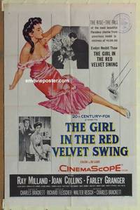 c796 GIRL IN THE RED VELVET SWING one-sheet movie poster '55 Joan Collins
