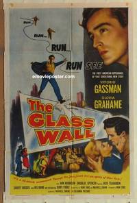 c807 GLASS WALL one-sheet movie poster '53 Gloria Grahame, Gassman