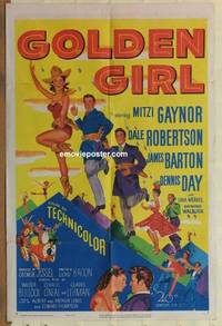 c826 GOLDEN GIRL one-sheet movie poster '51 Mitzi Gaynor, Robertson