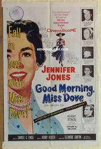 c834 GOOD MORNING MISS DOVE one-sheet movie poster '55 Jennifer Jones