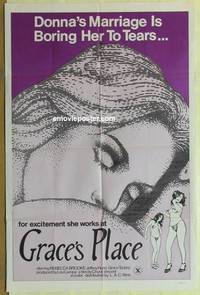 c842 GRACE'S PLACE one-sheet movie poster '73 wife turned hooker!