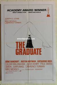 c843 GRADUATE one-sheet movie poster R72 Dustin Hoffman, Anne Bancroft