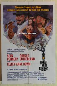 c858 GREAT TRAIN ROBBERY one-sheet movie poster '79 Connery, Sutherland