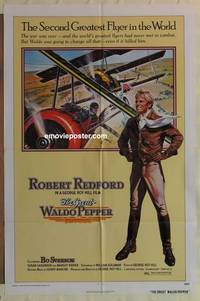 c860 GREAT WALDO PEPPER one-sheet movie poster '75 pilot Robert Redford!