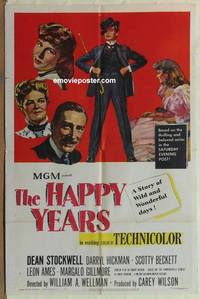 c889 HAPPY YEARS one-sheet movie poster '50 Dean Stockwell, Hickman