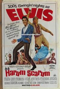 c903 HARUM SCARUM one-sheet movie poster '65 rockin' Elvis Presley