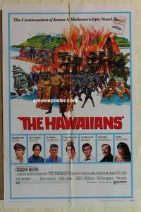 c907 HAWAIIANS one-sheet movie poster '70 Charlton Heston, James Michener
