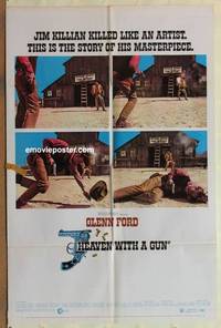 c915 HEAVEN WITH A GUN one-sheet movie poster '69 Glenn Ford
