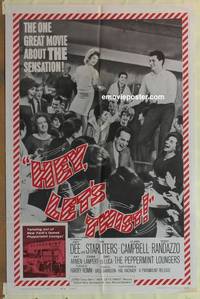 c938 HEY LET'S TWIST one-sheet movie poster '62 Joey Dee, rock n roll!