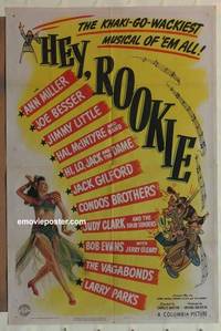 c939 HEY ROOKIE one-sheet movie poster '43 Ann Miller, Joe Besser