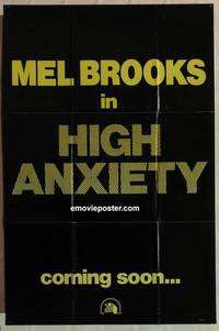 c944 HIGH ANXIETY teaser one-sheet movie poster '77 Mel Brooks, Kahn