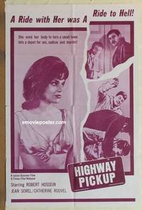 c950 HIGHWAY PICKUP one-sheet movie poster '63 ride with her to Hell!