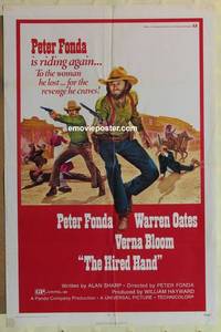 c954 HIRED HAND one-sheet movie poster '71 Peter Fonda, Warren Oates