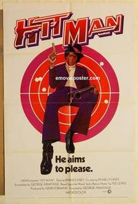 c957 HIT MAN one-sheet movie poster '73 Bernie Casey, classic black image!