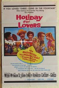 c966 HOLIDAY FOR LOVERS one-sheet movie poster '59 Clifton Webb, Wyman