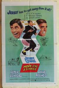 c978 HOOK, LINE & SINKER one-sheet movie poster '69 Jerry Lewis