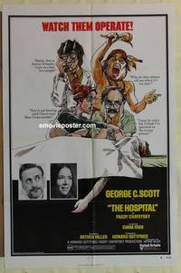 c985 HOSPITAL style B one-sheet movie poster '71 George C. Scott, Diana Rigg