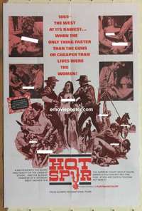 c993 HOT SPUR one-sheet movie poster '71 cheap sexy women in the West!
