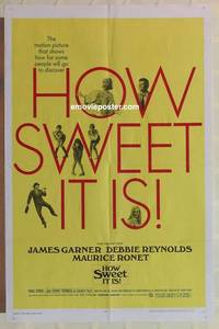 d008 HOW SWEET IT IS one-sheet movie poster '68 Garner, Debbie Reynolds