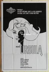 d062 INSIDE URSULA one-sheet movie poster '70s sex goddess in dreams!