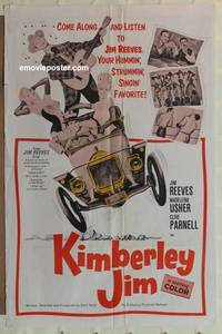 d091 KIMBERLY JIM white one-sheet movie poster '65 Jim Reeves, country!