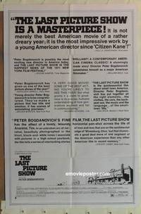d099 LAST PICTURE SHOW style B one-sheet movie poster '71 Jeff Bridges