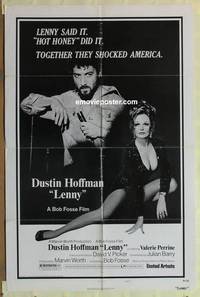 d102 LENNY style B one-sheet movie poster '74 Dustin Hoffman, Perrine, Fosse