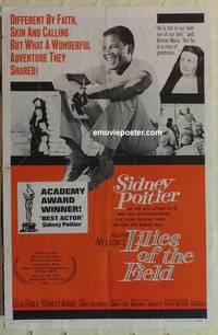 d105 LILIES OF THE FIELD one-sheet movie poster '63 Sidney Poitier