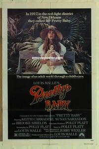 d146 PRETTY BABY one-sheet movie poster '78 Brooke Shields, Sarandon