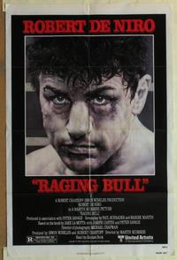 d148 RAGING BULL one-sheet movie poster '80 Robert De Niro, Joe Pesci